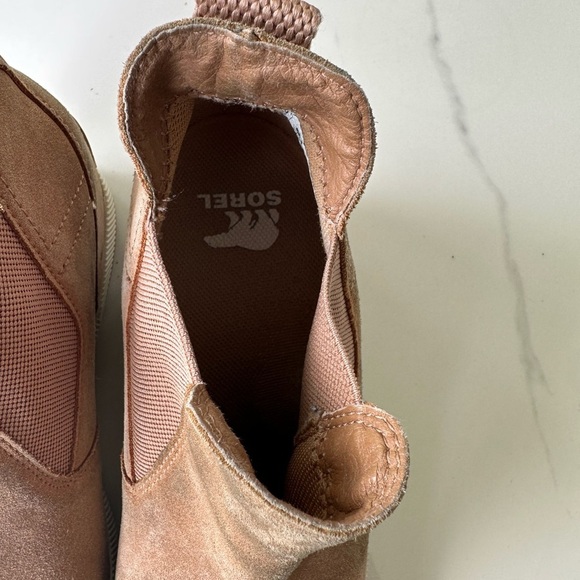 Sorel Out 'N' About Slip-On Wedge Booties for Ladies Tawny Buff/Chalk 8 - Picture 7 of 10